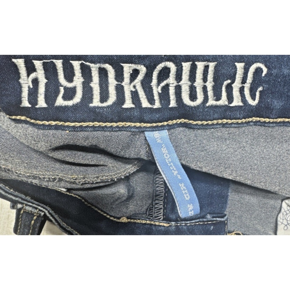 Hydraulic Nolita Womens 18 Jeans Mid Rise Curvy Slim Boot Western Denim blue - Picture 5 of 7